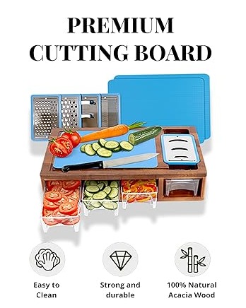 Granted by Grace Relaunches the Grace Acacia Cutting Board A Smarter Family-Friendly Meal Prep Solution