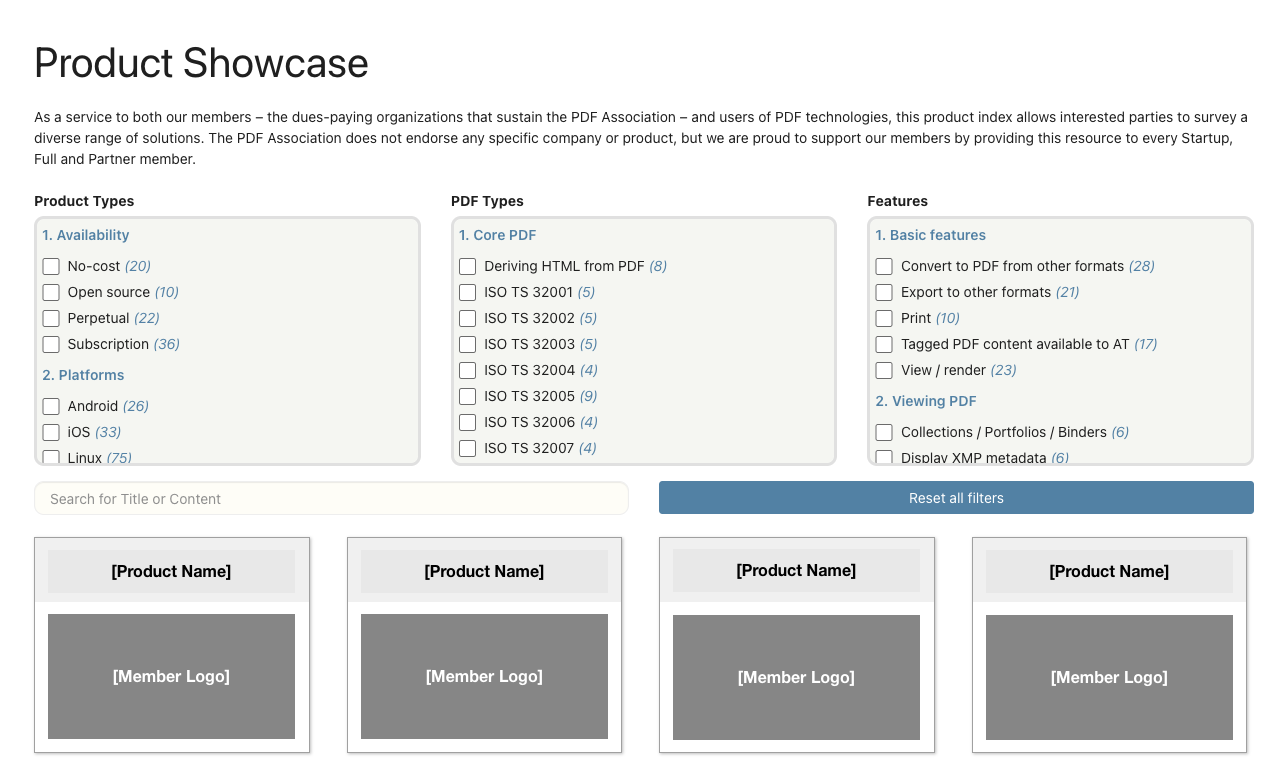 A new product showcase for PDF solutions